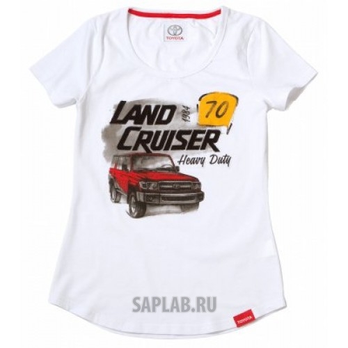 Купить запчасть TOYOTA - TMHRTTCL01XS Женская футболка Toyota Land Cruiser 70, Ladies T-Shirt, White, артикул TMHRTTCL01XS