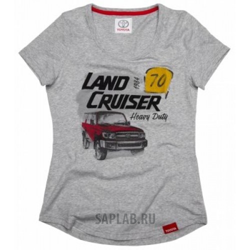 Купить запчасть TOYOTA - TMHRTTCL02XS Женская футболка Toyota Land Cruiser 70, Ladies T-Shirt, Grey, артикул TMHRTTCL02XS