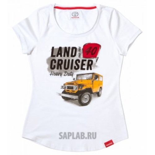 Купить запчасть TOYOTA - TMHRTTCL03XS Женская футболка Toyota Land Cruiser 40, Ladies T-Shirt, White, артикул TMHRTTCL03XS