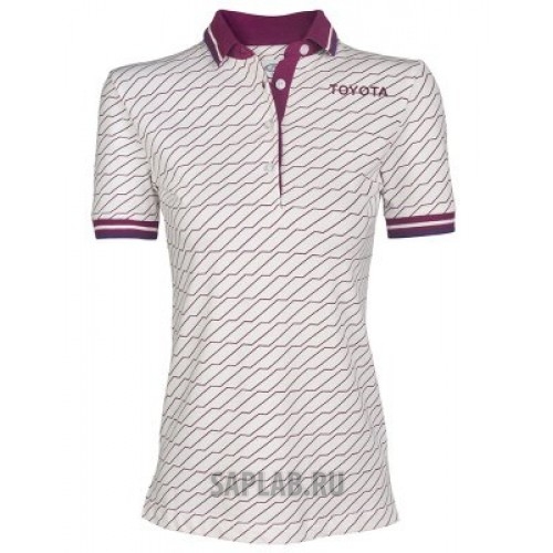 Купить запчасть TOYOTA - TMSUV1L01S00 Женская рубашка поло Toyota Ladies Polo Shirt, Weekend, White/Lilac, артикул TMSUV1L01S00