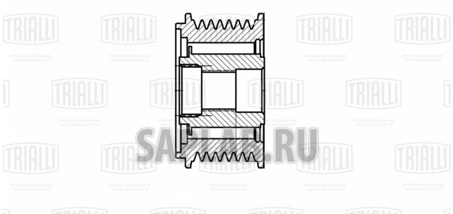 Купить запчасть TRIALLI - CM6705 Ролик привод. ремня (обгонная муфта) для ам Touareg (02-)3.2,3.6,Transporter (96-) 3.2i (CM 6705)