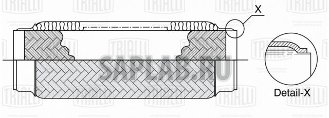 Купить запчасть TRIALLI - FT40150 Виброкомпенсатор вых. трубы (Гофра) 40x150 InnerBraid (FT 40150)