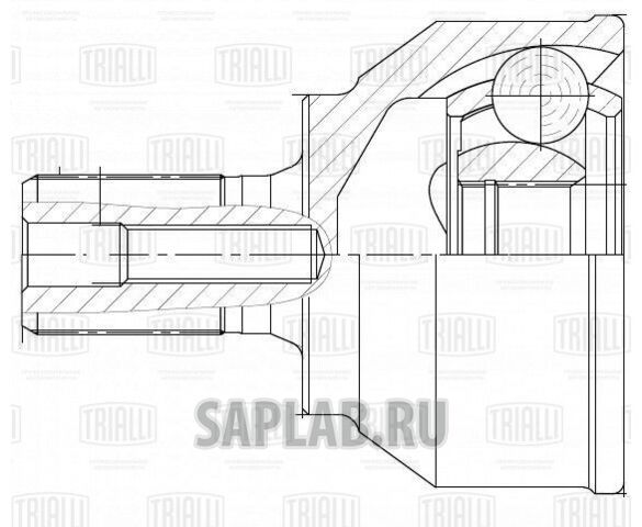 Купить запчасть TRIALLI - GO1064 ШРУС наруж. для ам Ford Focus II (05-) (24 шлц.) Linea Perfezione (GO 1064)