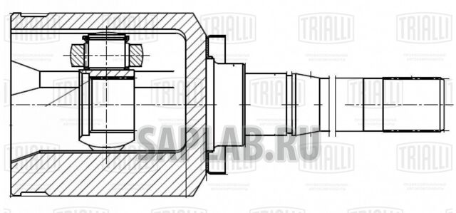 Купить запчасть TRIALLI - GO433 ШРУС внутр. прав. для ам Лада 2121 (трипод.) Linea Perfezione (GO 433)