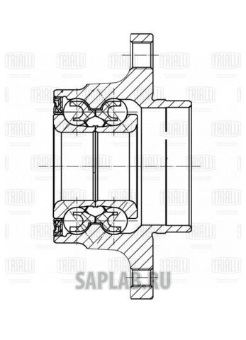 Купить запчасть TRIALLI - MR1683 Ступица задн. в сборе с подшип. для ам Fiat Albea (96-) без ABS (MR 1683)