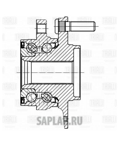 Купить запчасть TRIALLI - MR2483 Ступица задн. в сборе с подшип. для ам Suzuki SX4 (06-) 2WD Япония (MR 2483)