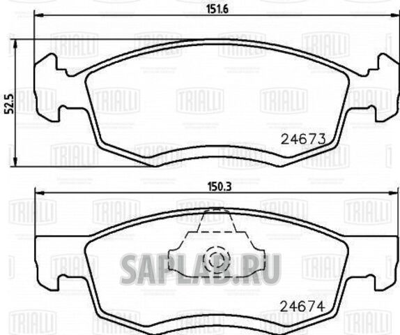 Купить запчасть TRIALLI - PF0901 Колодки торм. диск. перед. для ам Renault Logan MCV (08-) (PF 0901)