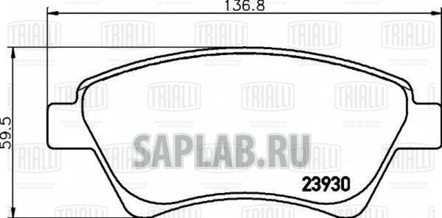 Купить запчасть TRIALLI - PF0906 Колодки торм. диск. перед. для ам Renault Kangoo (98-) (PF 0906)