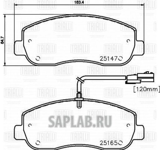 Купить запчасть TRIALLI - PF0913 Колодки торм. диск. перед. для ам Renault Master III (10-) 2.3 (PF 0913)