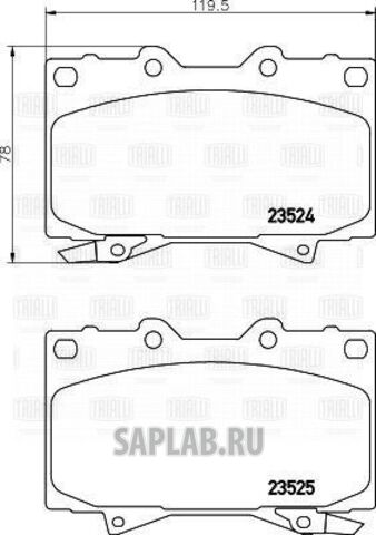 Купить запчасть TRIALLI - PF1936 Колодки торм. диск. перед. для ам Toyota Land Cruiser 100 (98-) (PF 1936)