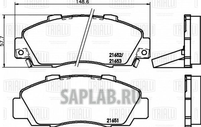 Купить запчасть TRIALLI - PF2303 Колодки торм. диск. перед. для ам Honda CR-V I (95-) (PF 2303)