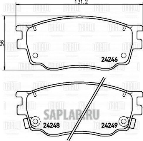 Купить запчасть TRIALLI - PF2502 Колодки торм. диск. перед. для ам Mazda 6 (02-) 1.8i (PF 2502)