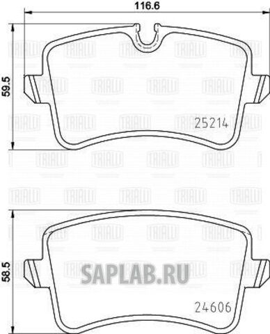 Купить запчасть TRIALLI - PF4004 Колодки тормозные диск. зад. Audi A4 (08-) ,A6 (10-) ,A7 (10-) , Porsche Macan (14-) (PF 4004)