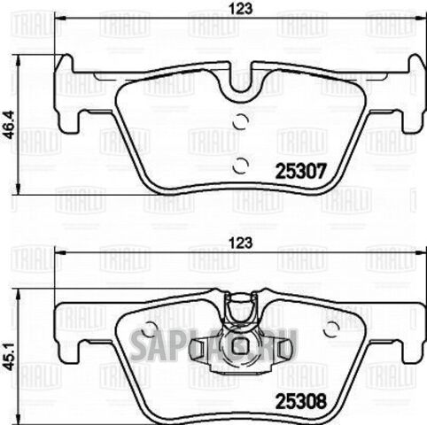 Купить запчасть TRIALLI - PF4015 Колодки тормозные диск. зад. BMW 1 (F20) (11-) , 3 (F30) (11-) (PF 4015)