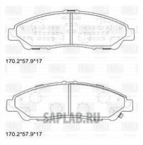 Купить запчасть TRIALLI - PF4227 Колодки тормозные диск. перед. Honda Pilot (08-) , Acura MDX (14-) (PF 4227)