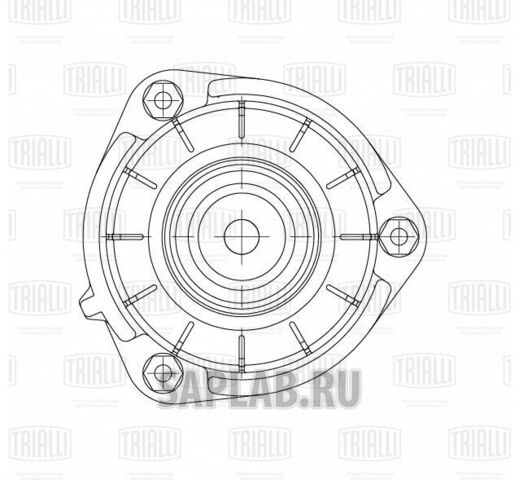 Купить запчасть TRIALLI - SA1852 Опора стойки перед. Skoda Octavia (04-),VW Golf (03-),Golf (08-),Passat (05-) (с подшип.) (SA 1852)