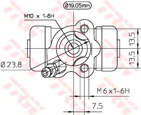 Купить запчасть TRW - BWD266 Цилиндр тормозной рабочий зад прав TOYOTA CARINA E Saloon (_T19_) 1.6 (AT190) 01.1993 - 09.1997 <=> TOYOTA CARINA E Saloon (_T19_) 1.6 (AT190) 01.1995 - 09.1997