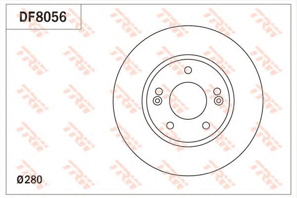 Купить запчасть TRW - DF8056 Диск тормозной передний HYUNDAI i30 (GD) 2011- (15") DF8056