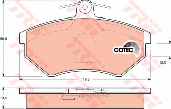 Купить запчасть TRW - GDB1044 Колодки передние AUDI 80 (B4), CHERY AMULET, VW GOLF III, PASSAT (3A) GDB1044