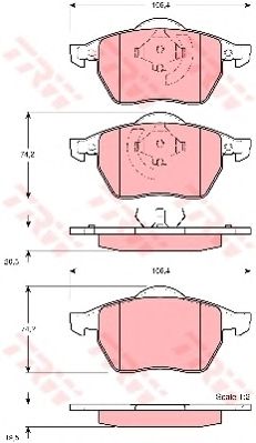 Купить запчасть TRW - GDB1275 Колодки тормозные дисковые перед AUDI A3 1996 >>, TT 1998 - 2006AUDI A3 1996 >>, TT 1998 - 2006