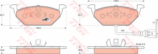 Купить запчасть TRW - GDB1386 Колодки передние SKODA OCTAVIA (1U_, 1Z_), VW GOLF IV-VI, JETTA III-IV GDB1386