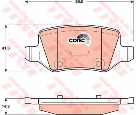 Купить запчасть TRW - GDB1481 Колодки тормозные дисковые зад MERCEDES BENZ A-CLASS 1997 >>, B-CLASS 2005 >>, VANEO 2002 >>MERCEDES BENZ A-CLASS 1997 - 2012, B-CLASS 2005 - 2011, UNIMOG 1977 - 1988, VANEO 2002 - 2005