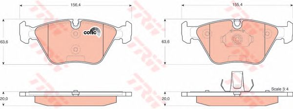 Купить запчасть TRW - GDB1531 Колодки тормозные дисковые перед BMW 3 1999 >>, X3 2004 >>, Z4 2006 >>BMW 3 1999 >>, X3 2004 >>, Z4 2006 >>