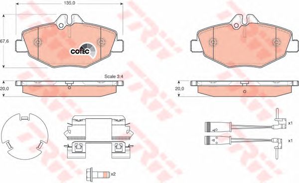 Купить запчасть TRW - GDB1542 Колодки передние MERCEDES W211 GDB1542