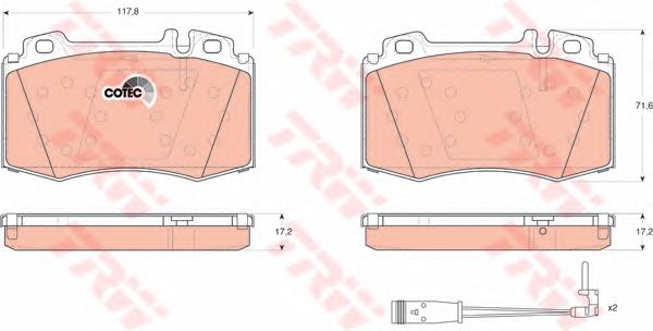 Купить запчасть TRW - GDB1543 Колодки передние MERCEDES W203, W211, W220 GDB1543