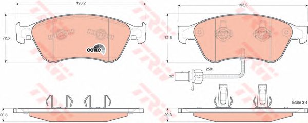 Купить запчасть TRW - GDB1553 Колодки передние AUDI A6 (C6), A8 (4E) GDB1553