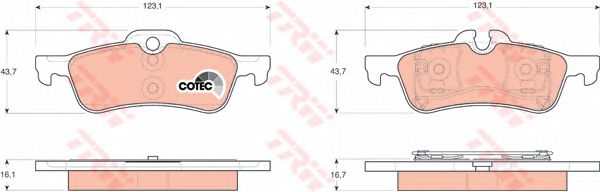 Купить запчасть TRW - GDB1561 Колодки задние MINI (R50) GDB1561