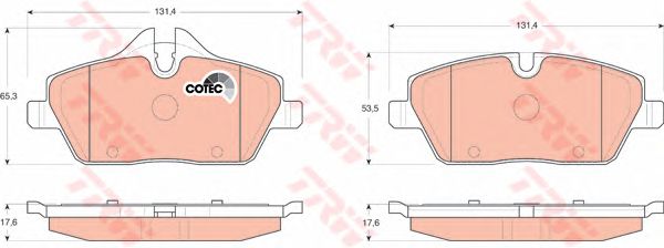 Купить запчасть TRW - GDB1611 Колодки тормозные дисковые перед BMW 1 2004 >>BMW 1 2004 >>