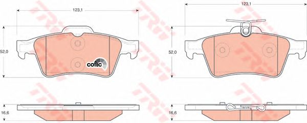 Купить запчасть TRW - GDB1621 Колодки задние FORD FOCUS II, MAZDA 3 (BK, BL) GDB1621