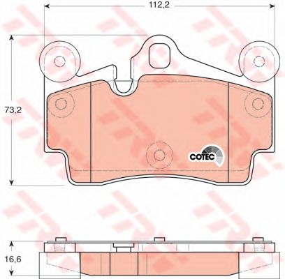 Купить запчасть TRW - GDB1653 Колодки тормозные дисковые зад PORSCHE CAYENNE 2002 >>PORSCHE CAYENNE 2002 >>