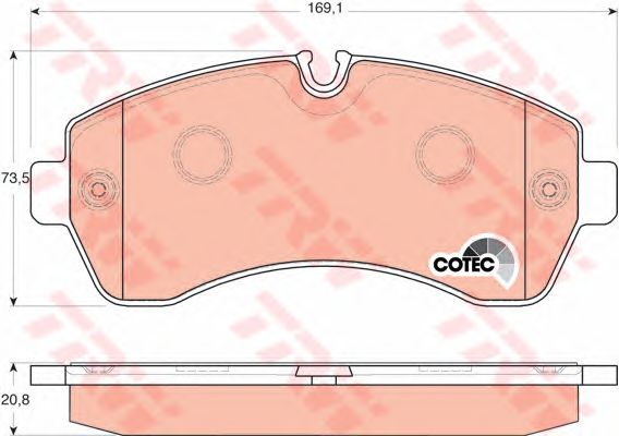 Купить запчасть TRW - GDB1696 Колодки тормозные дисковые перед VW CRAFTER 30-50 Box (2E_) 2.5 TDI 04.2006 - 05.2013 <=> VW CRAFTER 30-35 Bus (2E_) 2.0 TDI 05.2011 - 12.2016