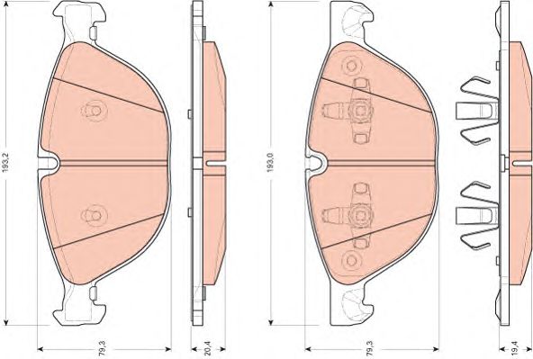 Купить запчасть TRW - GDB1728 Колодки передние BMW X5 E70, F15, X6 E71-72 GDB1728