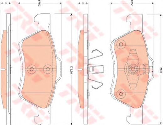 Купить запчасть TRW - GDB1752 Колодки тормозные дисковые перед FORD Escape, MAZDA TributeFORD MAVERICK 2004 >>