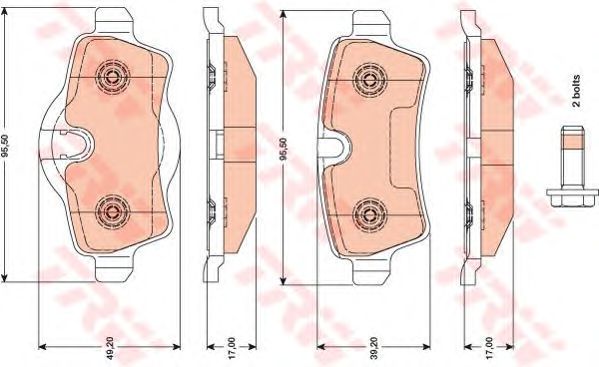 Купить запчасть TRW - GDB1766 Колодки задние MINI (R56-R59) GDB1766