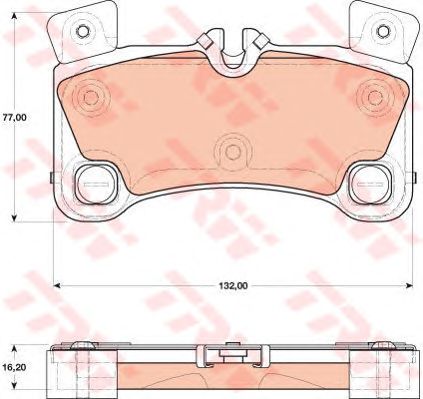 Купить запчасть TRW - GDB1775 Колодки задние AUDI Q7 (4L), VW TOUAREG (7L_) (132x77x16,2) GDB1775