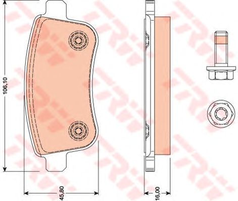 Купить запчасть TRW - GDB1791 Колодки задние RENAULT MEGANE III GDB1791