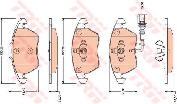 Купить запчасть TRW - GDB1807 Колодки передние VW PASSAT (362) GDB1807