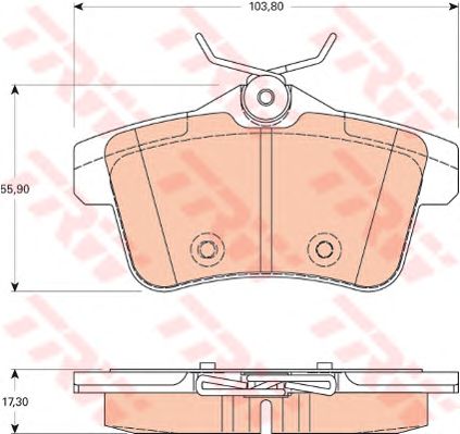 Купить запчасть TRW - GDB1828 Колодки тормозные дисковые зад CITROEN C4 (B7),  DS4, PEUGEOT 3008, 308 CC, 5008CITROEN C4 2009 >>, DS4 2011 >>, DS5 2011 >>