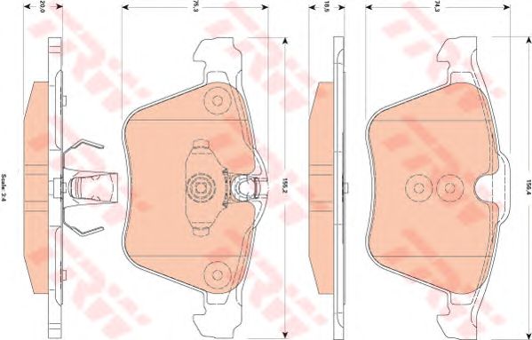 Купить запчасть TRW - GDB1835 Колодки передние JAGUAR XF(_J05_, CC9), XJ (X35_, J12_, J24_) GDB1835