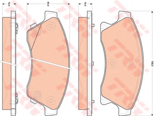 Купить запчасть TRW - GDB1843 Колодки передние CHEVROLET AVEO (T300), CRUZE (J300) GDB1843