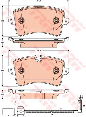 Купить запчасть TRW - GDB1902 Колодки задние AUDI A6 (C7), A7 (4GA) GDB1902