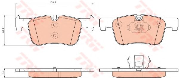 Купить запчасть TRW - GDB1934 Колодки передние BMW 1 F20, 3 F30 GDB1934