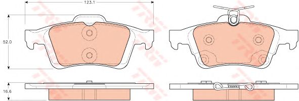 Купить запчасть TRW - GDB1938 Колодки задние FORD FOCUS III, C-MAX II GDB1938