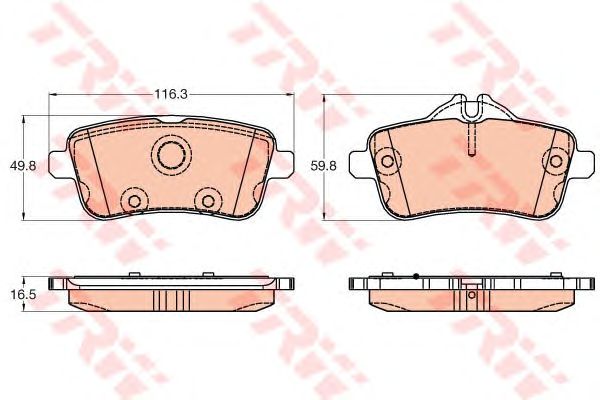 Купить запчасть TRW - GDB1947 Колодки задние MERCEDES X166, W166 GDB1947