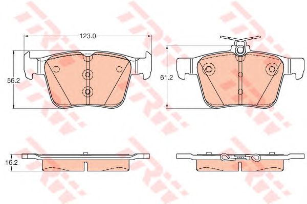 Купить запчасть TRW - GDB1957 Колодки задние VW GOLF VII, AUDI A3 (8V_) GDB1957