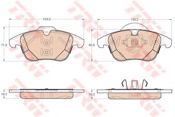 Купить запчасть TRW - GDB1960 Колодки передние FORD MONDEO IV, GALAXY, S-MAX GDB1960